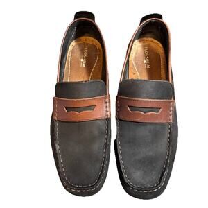 Mens Florsheim Loafers Size 10.5 M Navy Blue Tan Preppy Prep